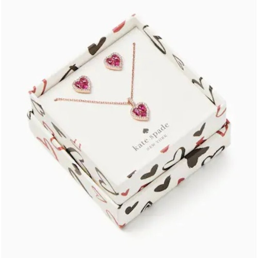 ♠️ Kate Spade ♠️ Spell It Out Heart Jewelry Set - Picture 5 of 7